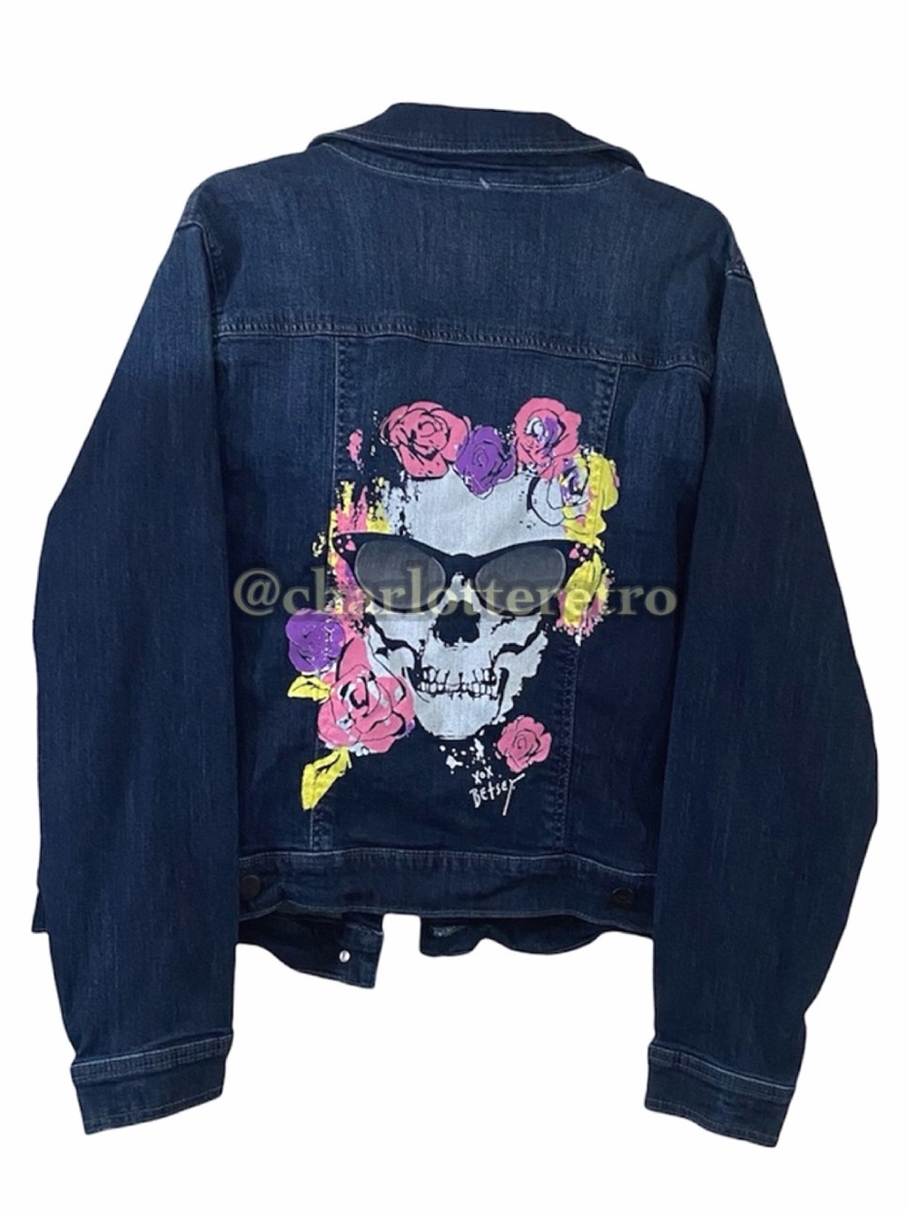 Torrid x Betsey Johnson • Denim Trucker Skull Jacket